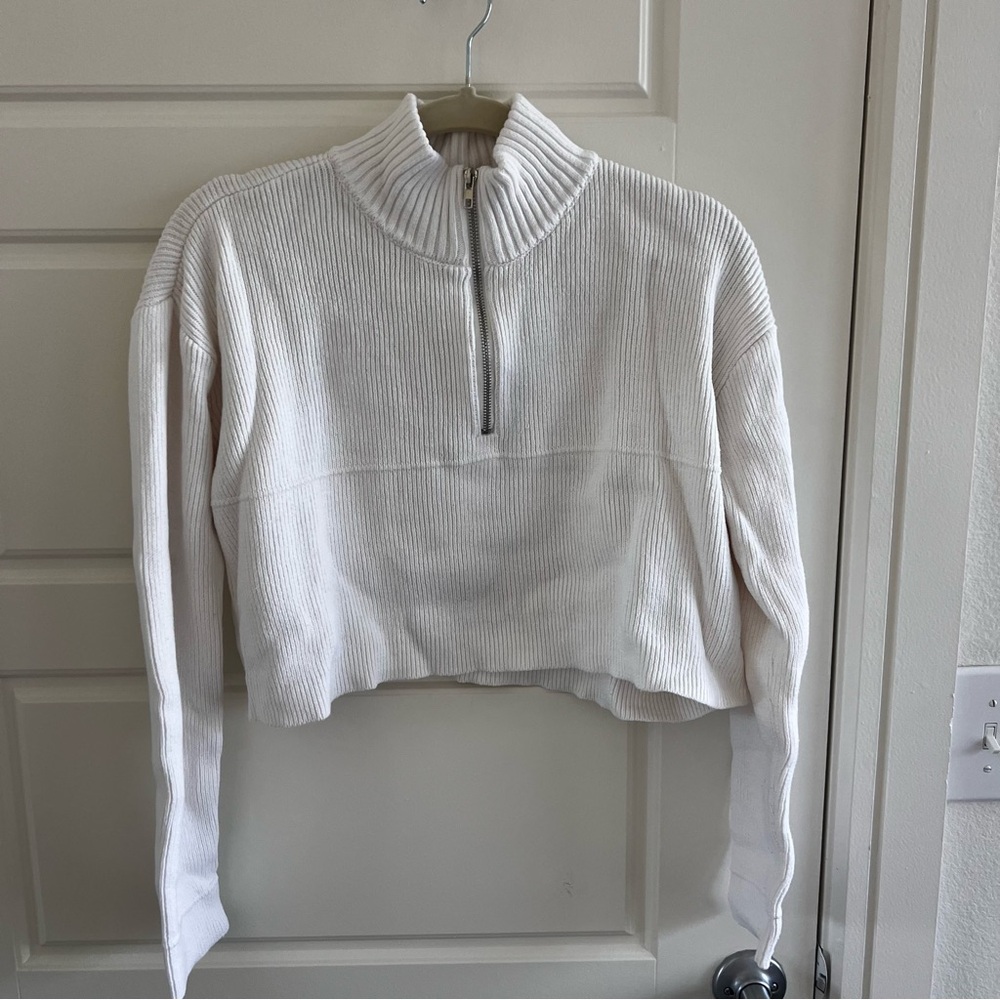 Cotton Candy Cream Ribbed Sweater